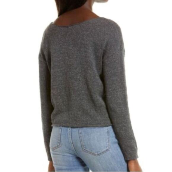 Roxy Rolling Hills Cinched Crop Sweater Gray Size S - Picture 2 of 12